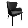 Black Velvet Armchair, Black Velvet Chair, Black Velvet Dining Chair