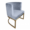 gray velvet chair, velvet bucket chair, gray chair, gray dining chair, velvet dining chair