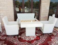 Classic Sofa, VIP Sofa, White Sofa, Single Seater Classic Sofa, 2 Seater Classic Sofa, Square Dining Table