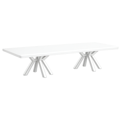 Aster rectangular white coffee table for luxury event lounge setups in Dubai UAE