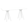 Rectangular white high table rental in Dubai seating up to 8 guests