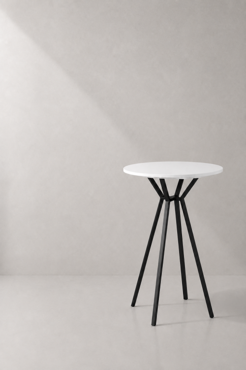 Aster Round Black High Table - Image 2