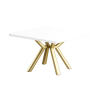 Aster square gold coffee table rental for luxury events in Dubai UAE