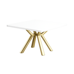 Aster square gold coffee table rental for luxury events in Dubai UAE