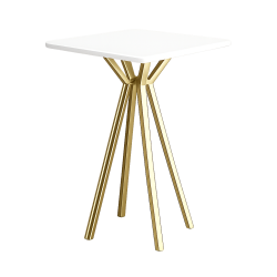 Aster Square High Table, Gold Base