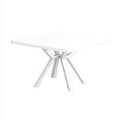 Aster square white coffee table for luxury event rental in Dubai UAE