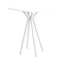 Square White Bar Table