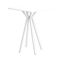 Aster Square High Table, White Base