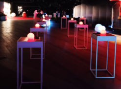 Round LED Light, Cocktail Table