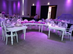 Curve Dining Table, White Curve Dining Table, Half Moon Dining Table