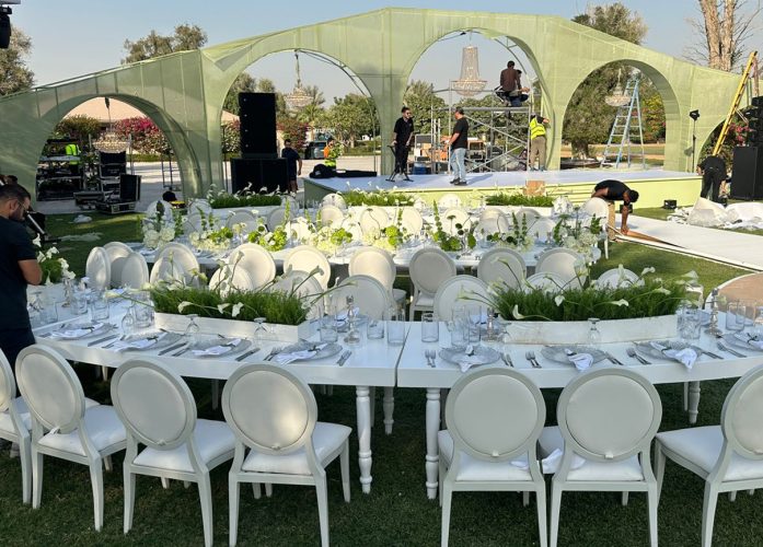 Avalon Curved Dining Table - White - Image 6