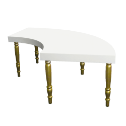 Avalon Quarter Moon Dining Table - Gold