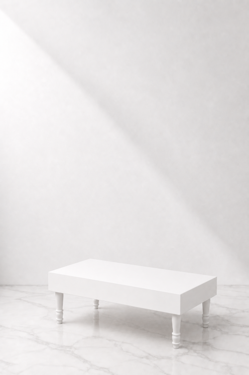 Avalon Rectangular White Coffee Table - Image 2