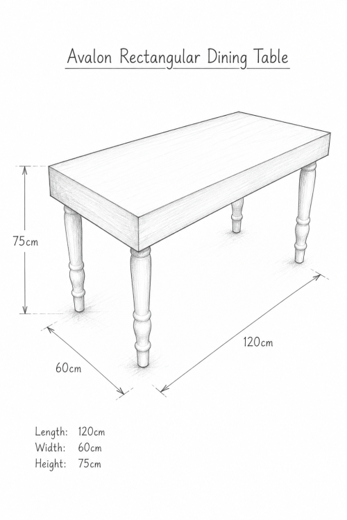 Avalon Rectangular White Dining Table - Image 3
