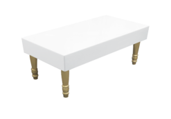 Rectangular Coffee Table, White and Gold Rectangular Coffee Table