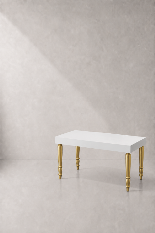Avalon Rectangular Gold Dining Table - Image 2
