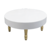 Round Coffee Table, White and Gold Coffee Table