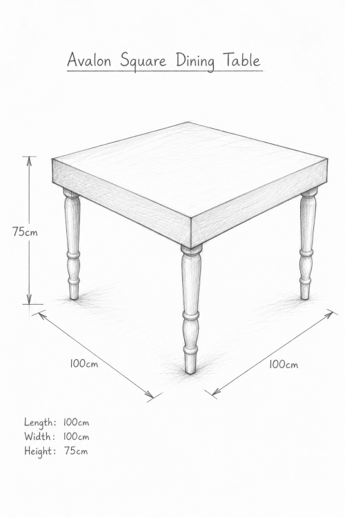 Avalon Square White Dining Table - Image 3