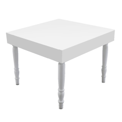 Avalon Square White Dining Table