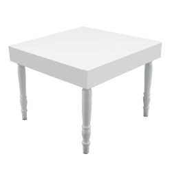 Avalon Square White Dining Table