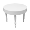 small round wooden dining table