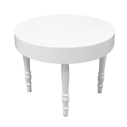 Avalon Round White Dining Table