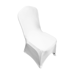 Stewart Banquet Chair with White Stretch Cover