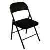 black folding chair