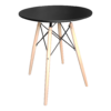 Black Cafe Table with wooden legs