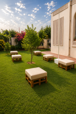 outdoor ottoman rental in Dubai, Abu Dhabi, UAE