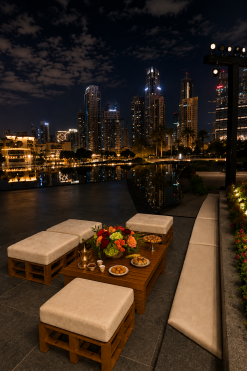 pallet ottomans for rent in Dubai, Abu Dhabi, UAE
