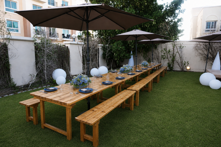 Picnic tables on rental in Dubai, Abu Dhabi, UAE