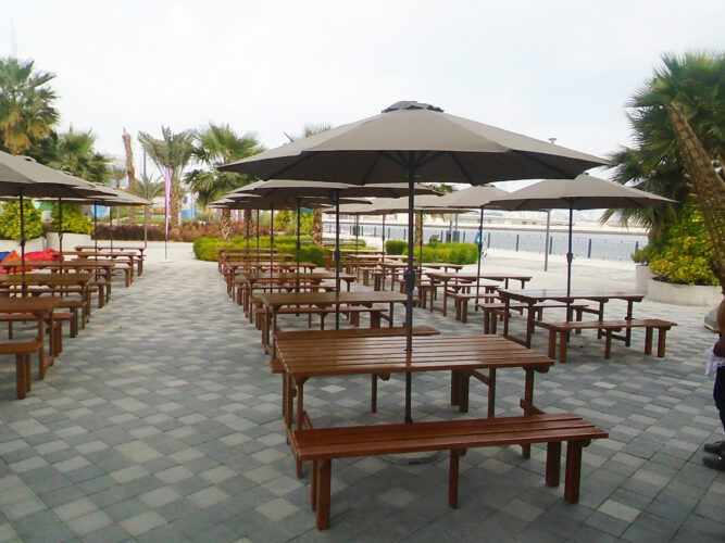 Outdoor Dining Table, Picnic Table and Bench, Outdoor Umbrella