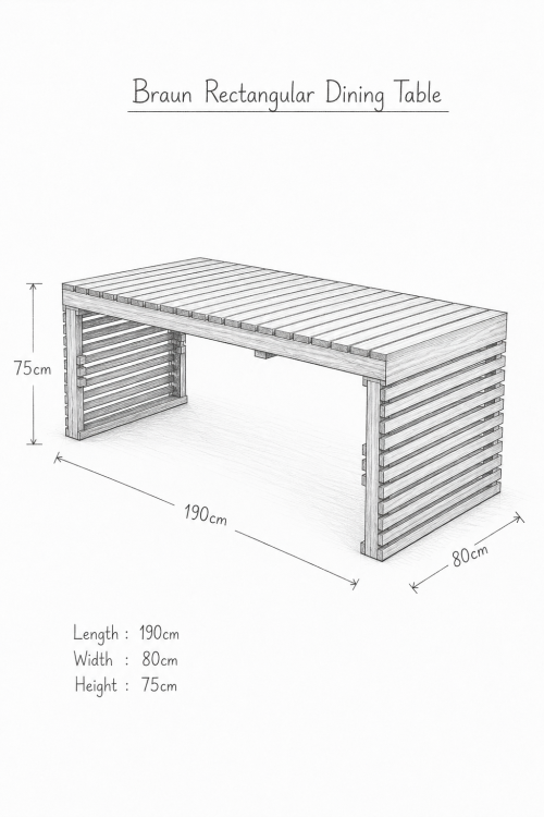 Braun Pallet Rectangular Dining Table - Image 3