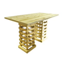 Rustic Outdoor Bar Table, long wooden bar table