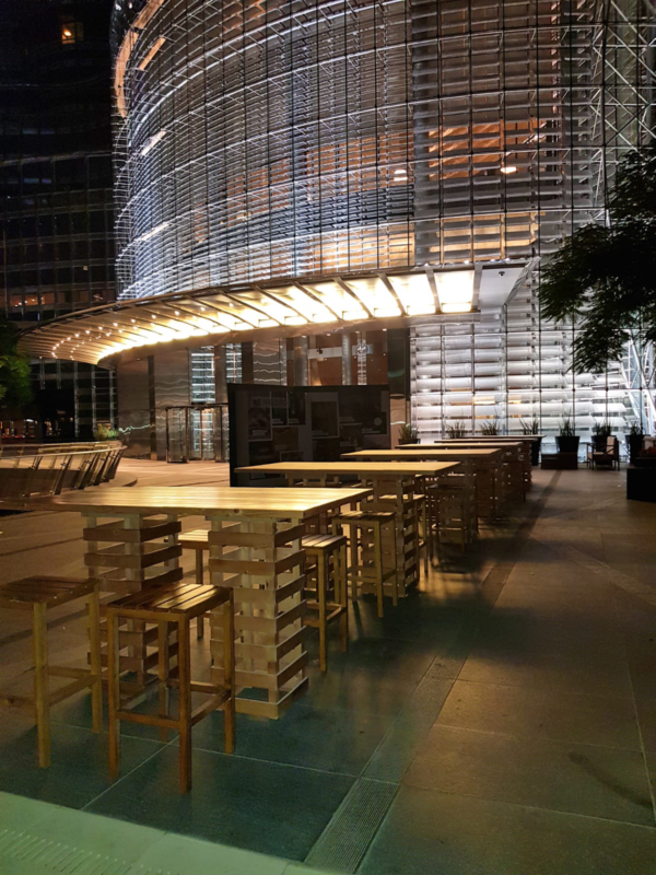 outdoor rectangular high table rental wooden rustic high table hire