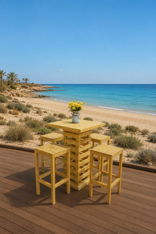 Brant Wooden Bar Stool - Image 4