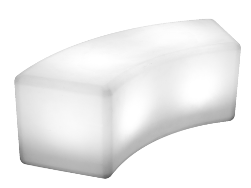 curved LED bench