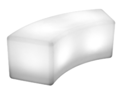 curved LED bench
