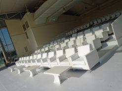 White Rectangular Coffee Table, White Coffee Table, White Sofa, Single Seater Sofa, Leather Sofa