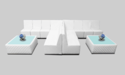 White Sofa, Armless Sofa, Single Seater Sofa