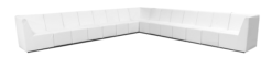 White Sofa, Armless Sofa, Single Seater Sofa