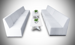 White Sofa, Armless Sofa, Single Seater Sofa, Canterbury Rectangular Coffee Table