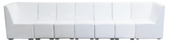 White Sofa, Armless Sofa, Single Seater Sofa