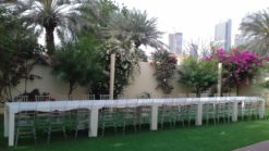 White Dining Table, Rectangular Dining Table, Acrylic Dining Chair