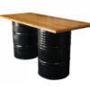 oil barrel bar table, oil drum high table