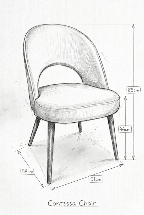 Contessa Velvet Dining Chair - Image 3