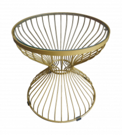 Gold Wire Coffee table, gold coffee table. round coffee table. round metal coffee table