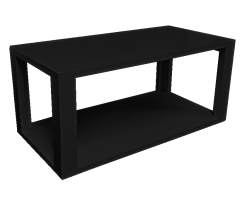 Devon Rectangular Wooden Coffee Table - Black