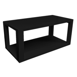 Devon Rectangular Wooden Coffee Table - Black